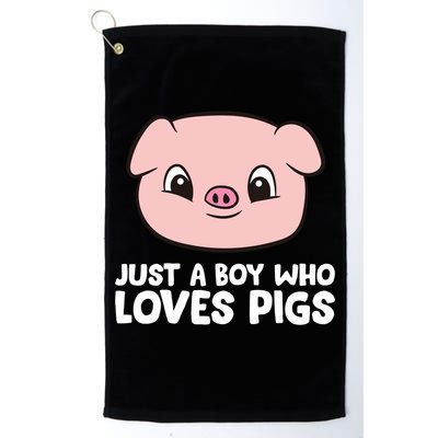 Pig Farmer Boy Just A Boy Who Loves Pigs Cool Gift Golf Towel