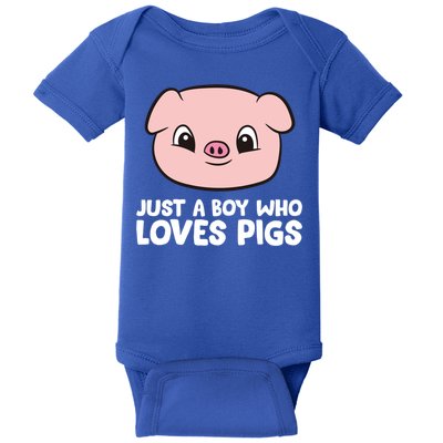 Pig Farmer Boy Just A Boy Who Loves Pigs Cool Gift Baby Bodysuit