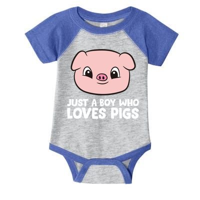 Pig Farmer Boy Just A Boy Who Loves Pigs Cool Gift Infant Baby Jersey Bodysuit