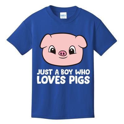 Pig Farmer Boy Just A Boy Who Loves Pigs Cool Gift Kids T-Shirt