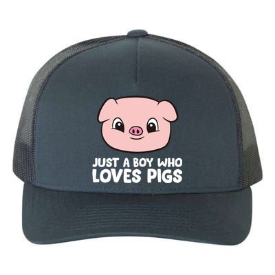 Pig Farmer Boy Just A Boy Who Loves Pigs Cool Gift Yupoong Adult 5-Panel Trucker Hat