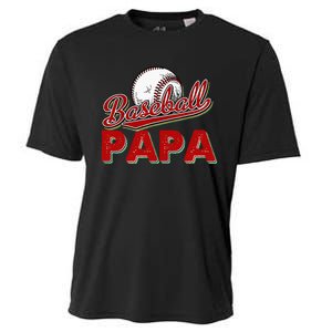 Papa Flag Baseball Fathers Day Cooling Performance Crew T-Shirt