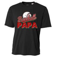 Papa Flag Baseball Fathers Day Cooling Performance Crew T-Shirt