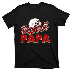 Papa Flag Baseball Fathers Day T-Shirt