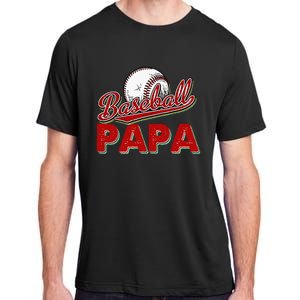 Papa Flag Baseball Fathers Day Adult ChromaSoft Performance T-Shirt