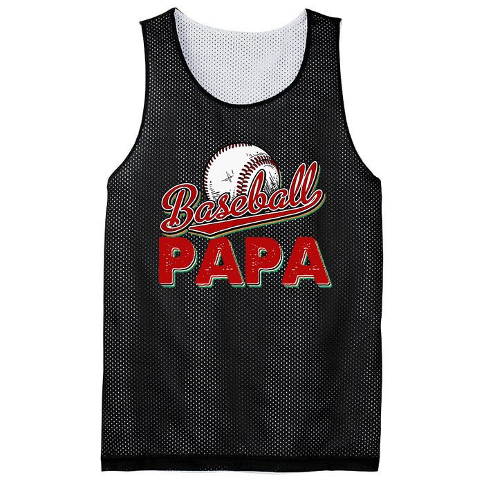 Papa Flag Baseball Fathers Day Mesh Reversible Basketball Jersey Tank