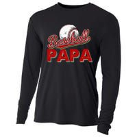 Papa Flag Baseball Fathers Day Cooling Performance Long Sleeve Crew