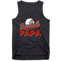 Papa Flag Baseball Fathers Day Tank Top