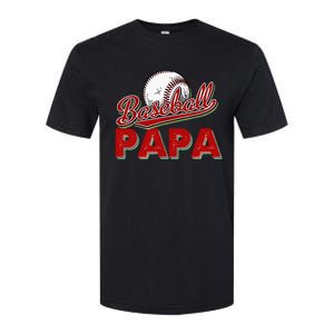 Papa Flag Baseball Fathers Day Softstyle CVC T-Shirt