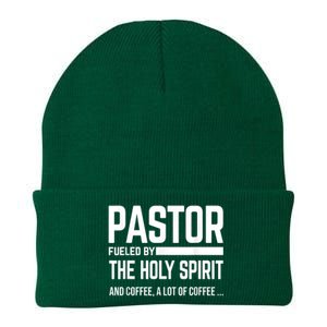 Pastor Fueled By Holy Spirit And Coffee Church Pastor Knit Cap Winter Beanie