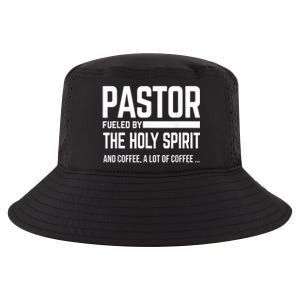 Pastor Fueled By Holy Spirit And Coffee Church Pastor Cool Comfort Performance Bucket Hat