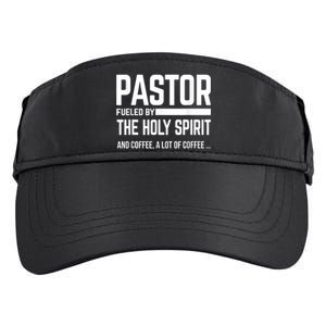 Pastor Fueled By Holy Spirit And Coffee Church Pastor Adult Drive Performance Visor