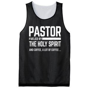 Pastor Fueled By Holy Spirit And Coffee Church Pastor Mesh Reversible Basketball Jersey Tank