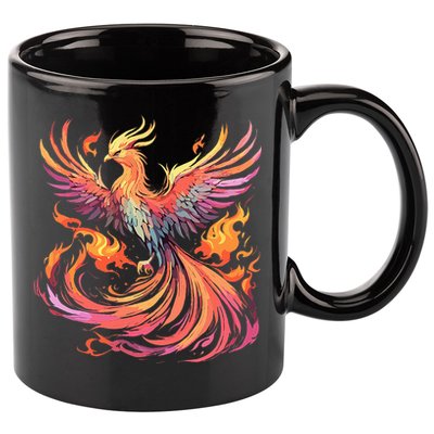 Phoenix Fire Bird 11oz C Handle Ceramic Mug