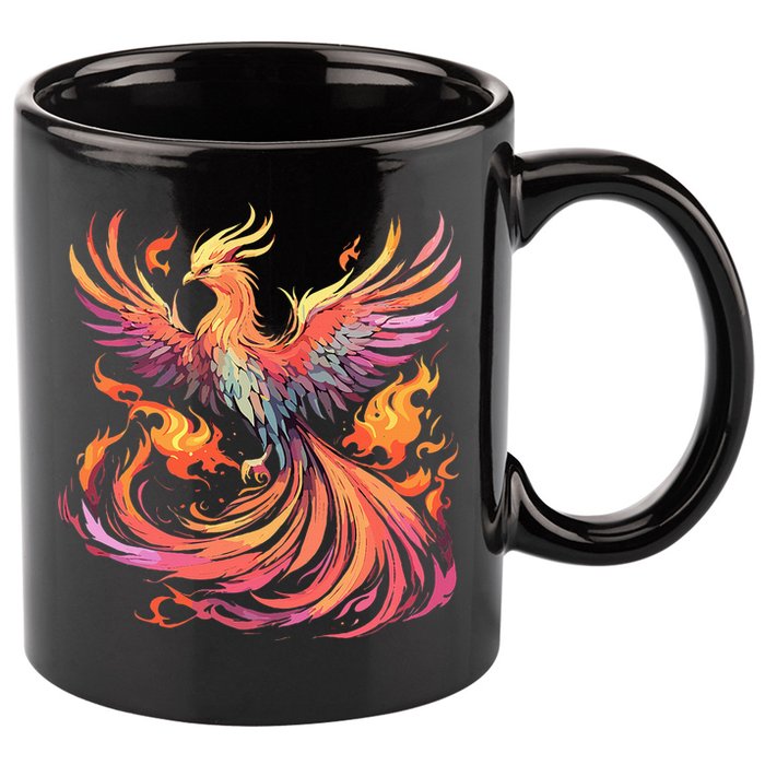 Phoenix Fire Bird 11oz C Handle Ceramic Mug