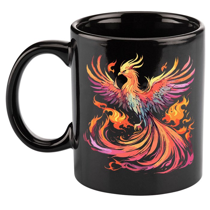 Phoenix Fire Bird 11oz C Handle Ceramic Mug