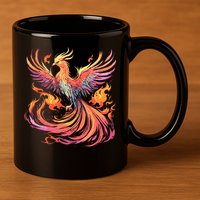 Phoenix Fire Bird 11oz C Handle Ceramic Mug