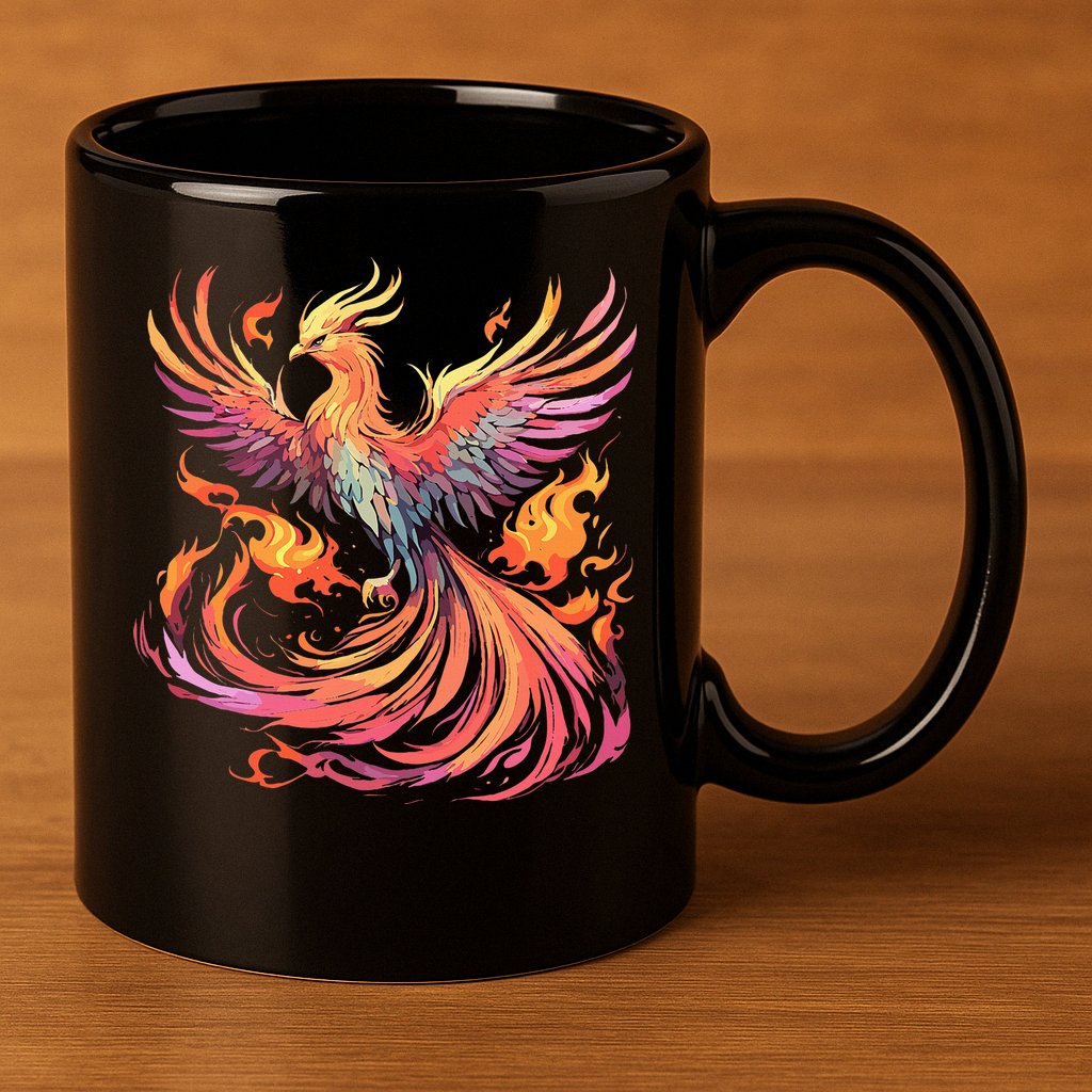 Phoenix Fire Bird 11oz C Handle Ceramic Mug