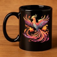 Phoenix Fire Bird 11oz C Handle Ceramic Mug