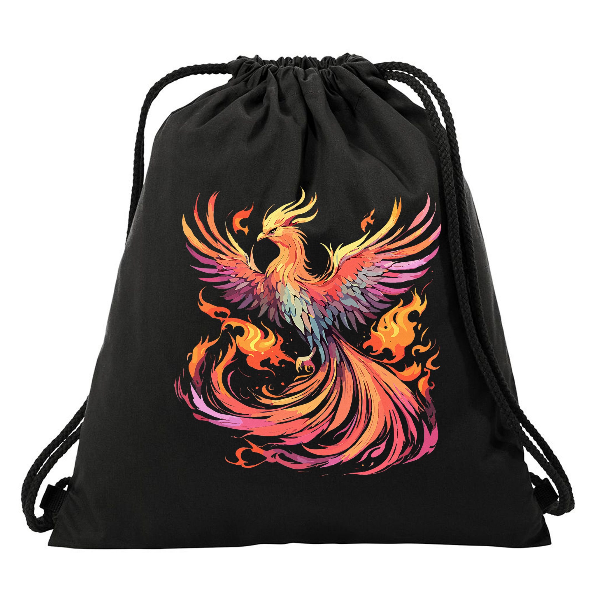 Phoenix Fire Bird Drawstring Bag