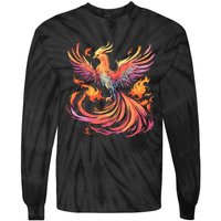 Phoenix Fire Bird Tie-Dye Long Sleeve Shirt