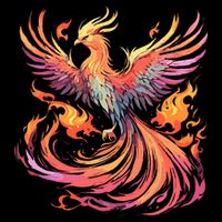 Phoenix Fire Bird Cropped Pullover Crew