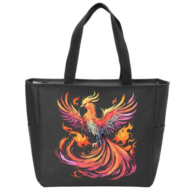 Phoenix Fire Bird Zip Tote Bag