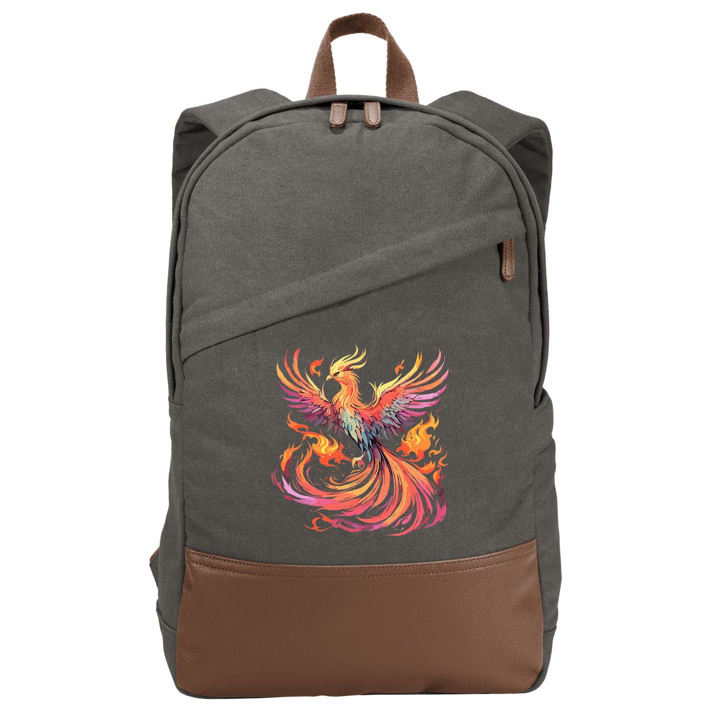 Phoenix Fire Bird Cotton Canvas Backpack