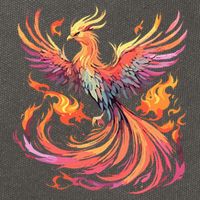 Phoenix Fire Bird Cotton Canvas Backpack