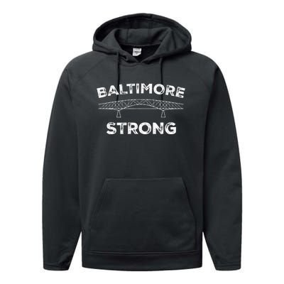 Pray For Baltimore Strong Performance Fleece Hoodie