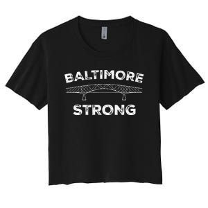 Pray For Baltimore Strong Women's Crop Top Tee