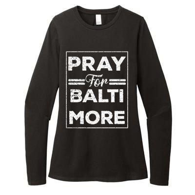 Pray For Baltimore Womens CVC Long Sleeve Shirt