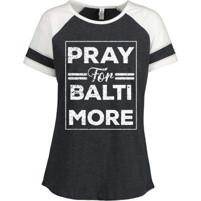 Pray For Baltimore Enza Ladies Jersey Colorblock Tee