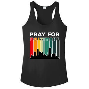 Praying For Baltimore Baltimore Strong Ladies PosiCharge Competitor Racerback Tank