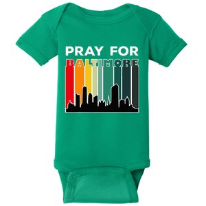 Praying For Baltimore Baltimore Strong Baby Bodysuit