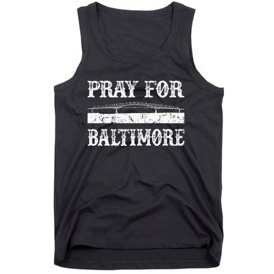 Pray For Baltimore Francis Scott Key Bridge Tank Top