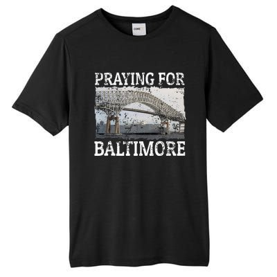 Praying For Baltimore The Baltimore Bridge Collapse Tall Fusion ChromaSoft Performance T-Shirt