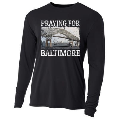 Praying For Baltimore The Baltimore Bridge Collapse Cooling Performance Long Sleeve Crew