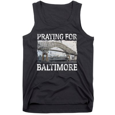 Praying For Baltimore The Baltimore Bridge Collapse Tank Top