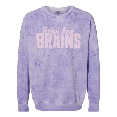 Pray For Brains Colorblast Crewneck Sweatshirt