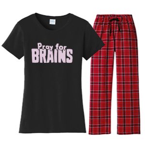 Pray For Brains Women's Flannel Pajama Set