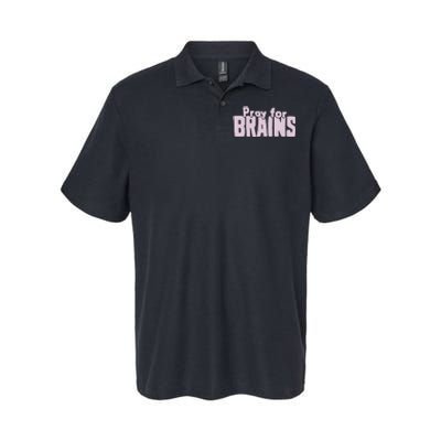 Pray For Brains Softstyle Adult Sport Polo