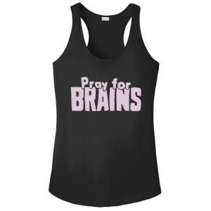 Pray For Brains Ladies PosiCharge Competitor Racerback Tank