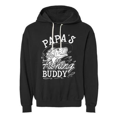 Papas Fishing Buddy Garment-Dyed Fleece Hoodie