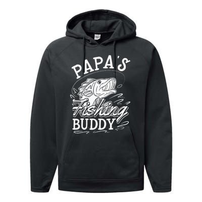 Papas Fishing Buddy Performance Fleece Hoodie