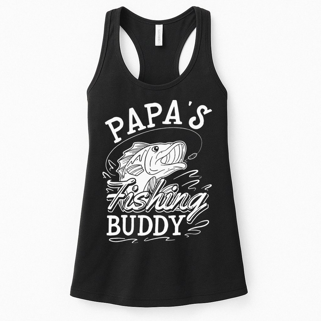 Papas Fishing Buddy Womens Tank Top