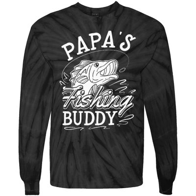 Papas Fishing Buddy Tie-Dye Long Sleeve Shirt