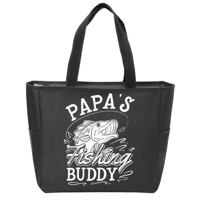 Papas Fishing Buddy Zip Tote Bag
