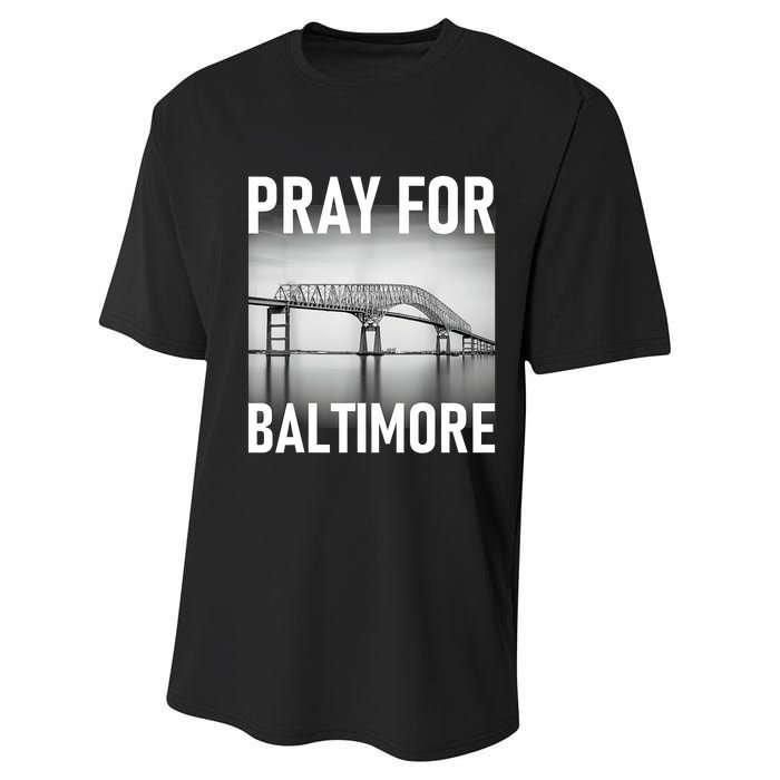 Pray For Baltimore Francis Scott Key | Baltimore Bridge Performance Sprint T-Shirt