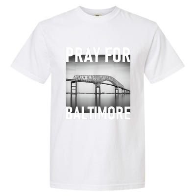 Pray For Baltimore Francis Scott Key | Baltimore Bridge Garment-Dyed Heavyweight T-Shirt